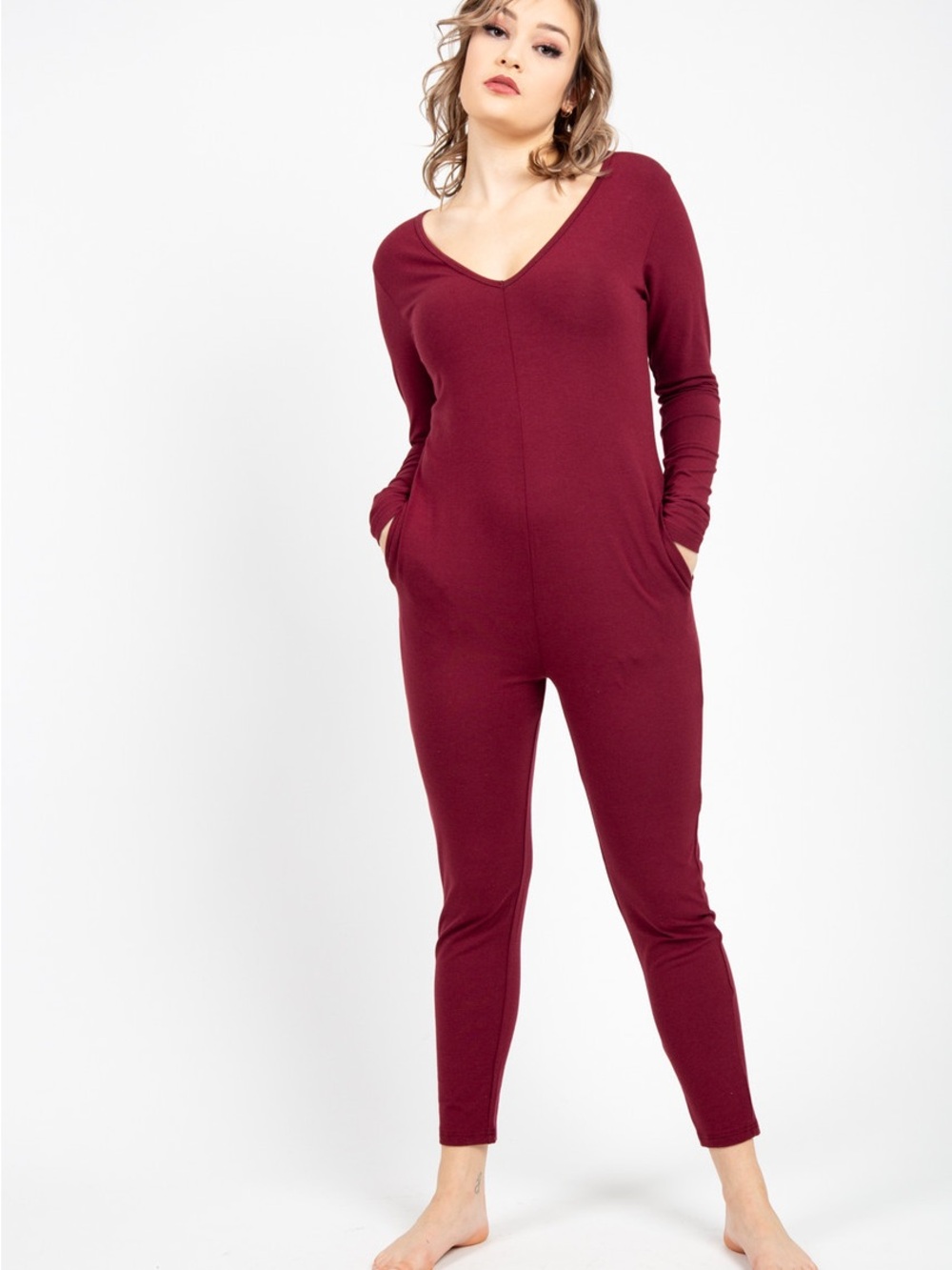 Smash + Tess Friday romper burgundy XS